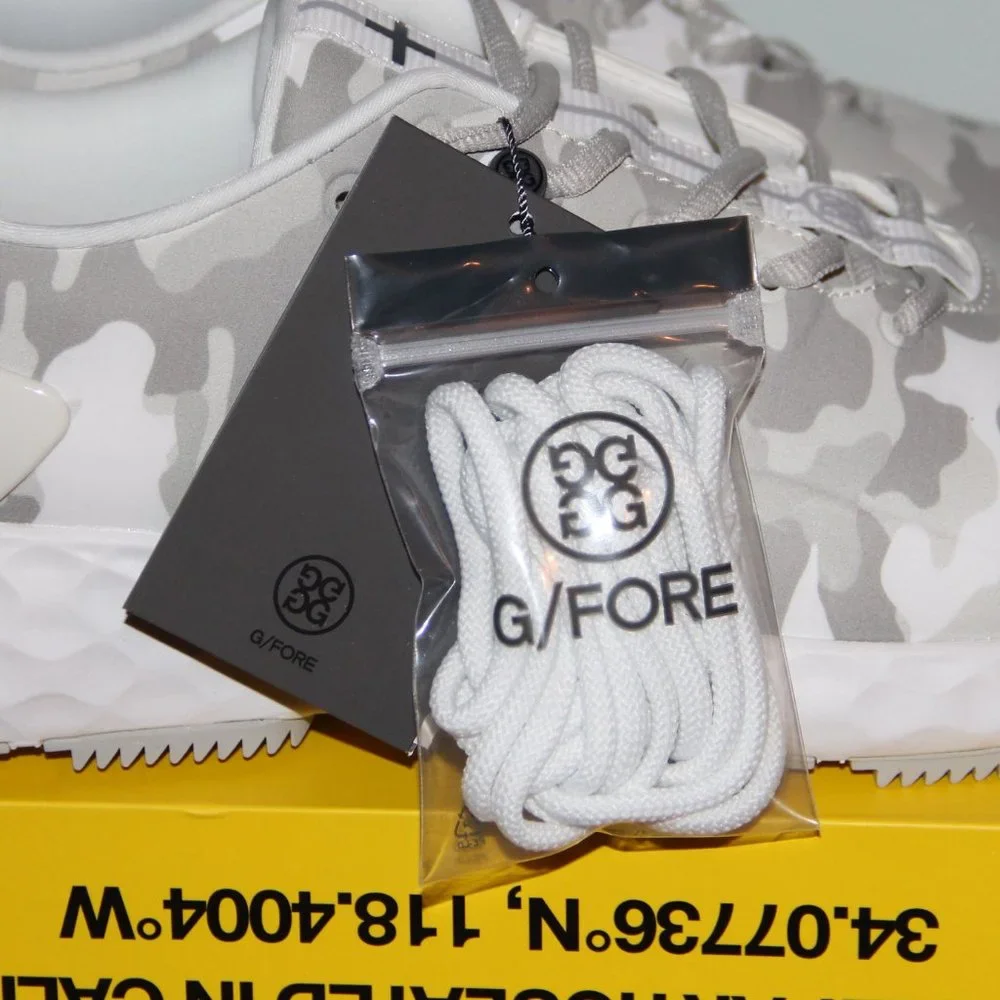 G/FORE Camo MG4+ Golf Shoes Mens 9.5 Snow Grey Waterproof